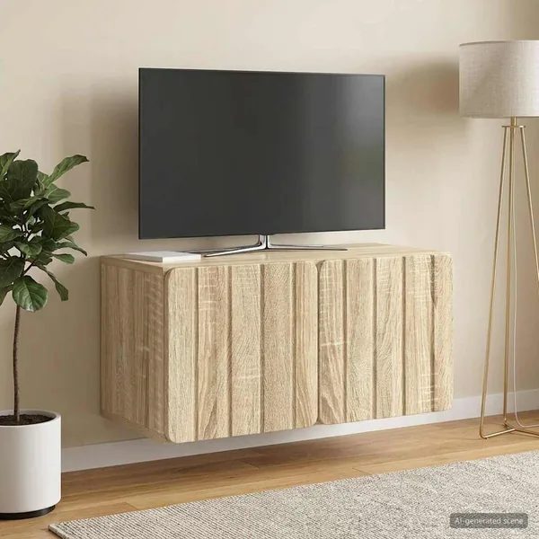 Meuble TV mural 59,5 x 31 x 30 cm Chêne Sonoma