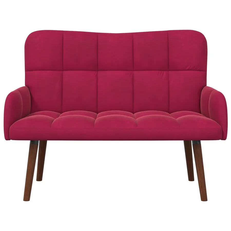 Sofa 2 places Bordeaux 115 x 61 x 87 cm Velours - 4