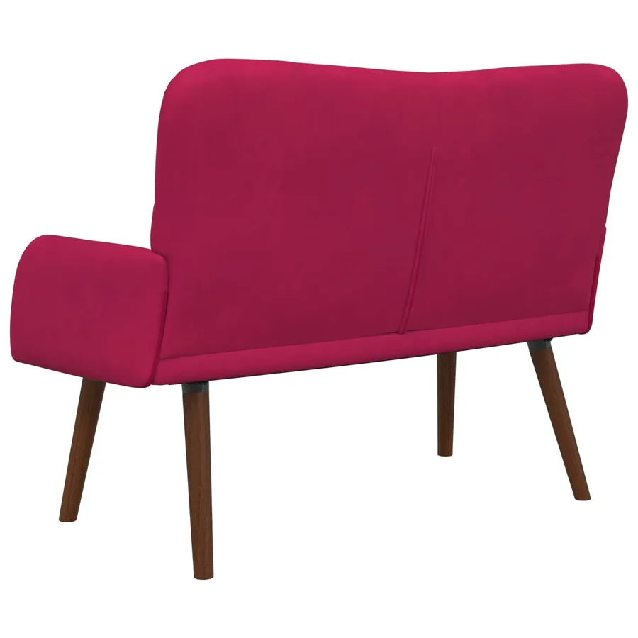 Sofa 2 places Bordeaux 115 x 61 x 87 cm Velours - 6