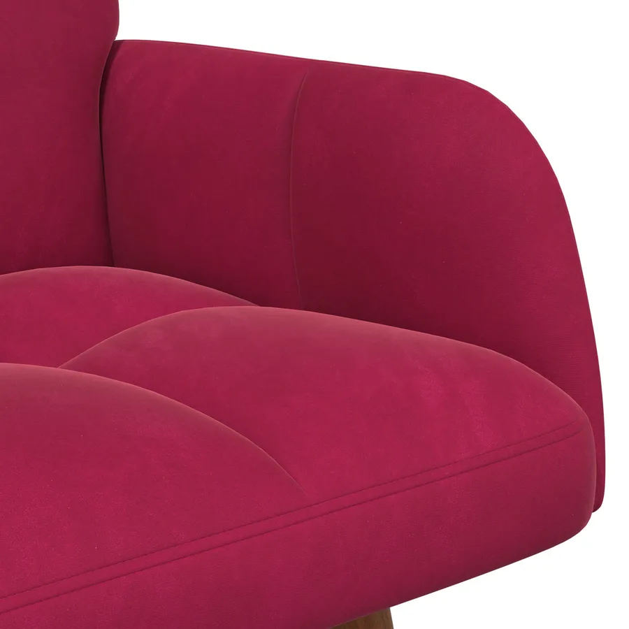 Sofa 2 places Bordeaux 115 x 61 x 87 cm Velours - 7