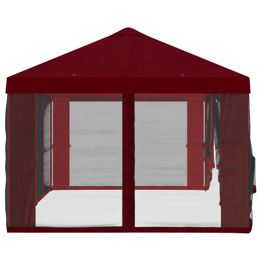 Housse de tonnelle avec murs latéraux Bordeaux 600,5 x 300,5 cm - 6