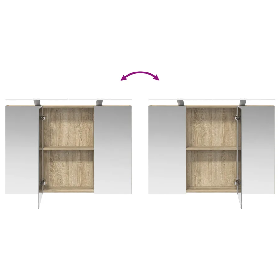 Ensemble d'armoire de salle de bain 4 pcs Chêne Sonoma - 12
