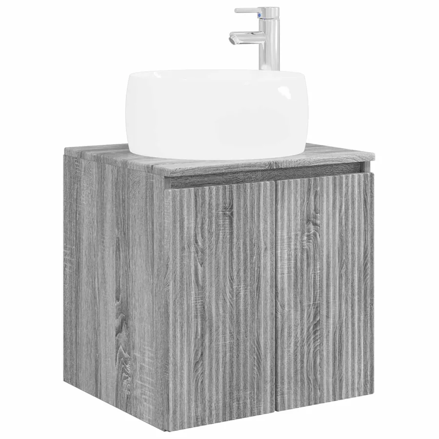 Ensemble d'armoire de salle de bain 4 pcs Sonoma gris - 5