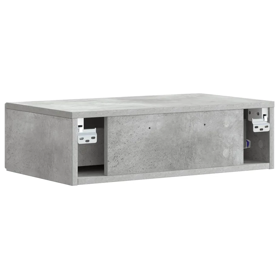 Table d'appoint murale Gris béton 59 x 34,5 x 17 cm - 6