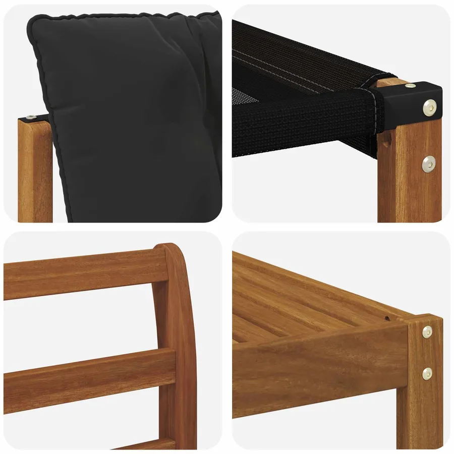 Ensemble de canapés d'extérieur 8 pcs Naturel et Noir - 7