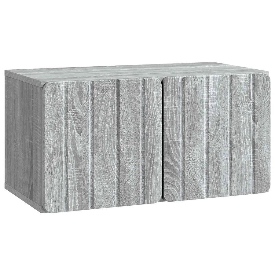 Meuble TV mural 59,5 x 31 x 30 cm Sonoma gris Bois d'ingénierie - 2