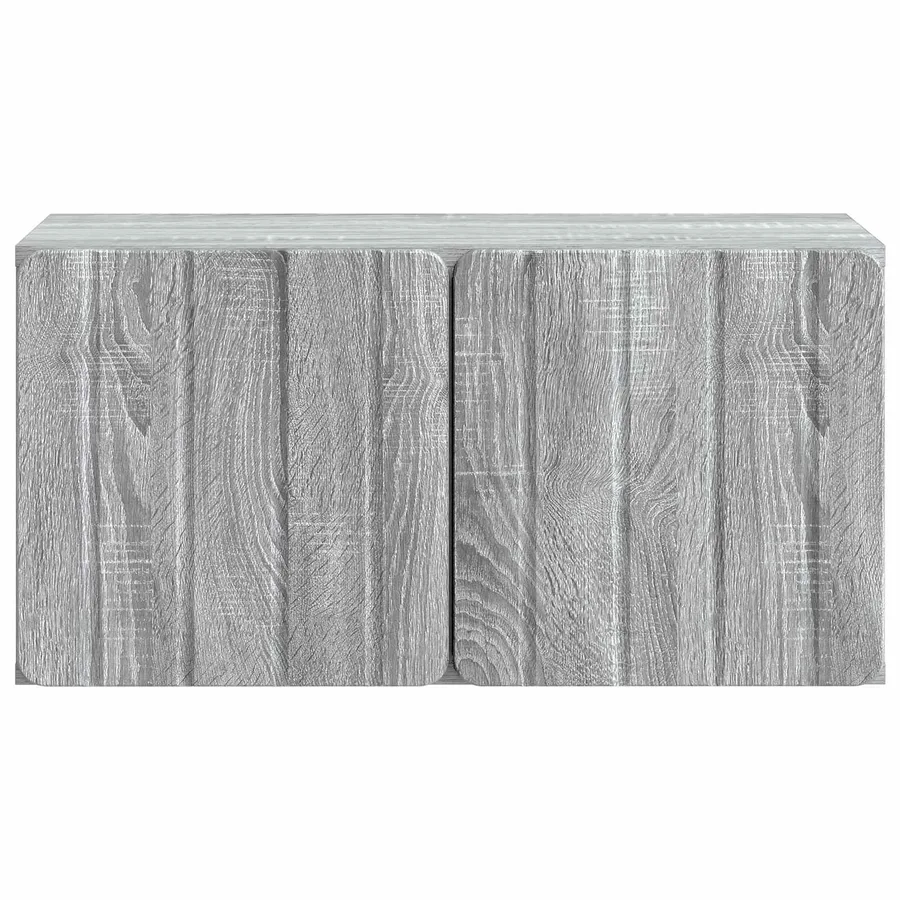 Meuble TV mural 59,5 x 31 x 30 cm Sonoma gris Bois d'ingénierie - 6
