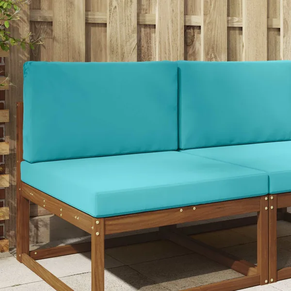 Coussin de canapé d'extérieur 2 pcs Turquoise Polyester