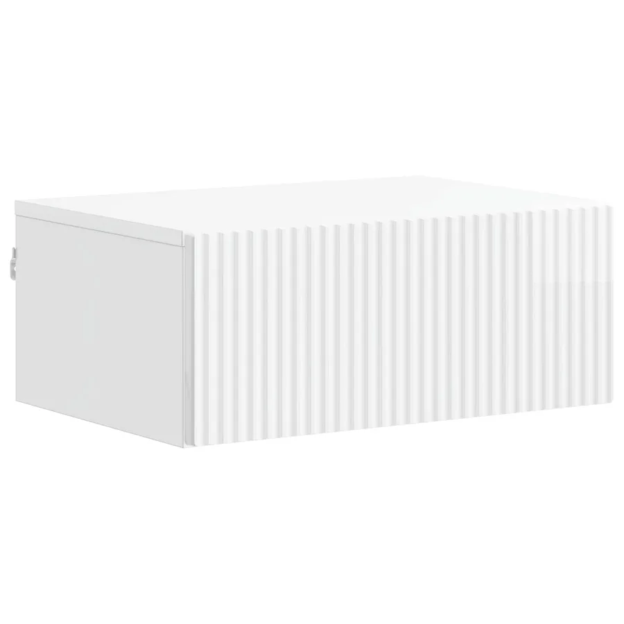 Cabinet de chevet mural 2 pcs Blanc brillant 49 x 34,5 x 20 cm - 5
