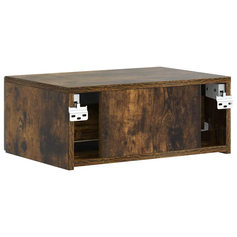 Cabinet de chevet mural 2 pcs Chêne fumé 49 x 34,5 x 20 cm - 9