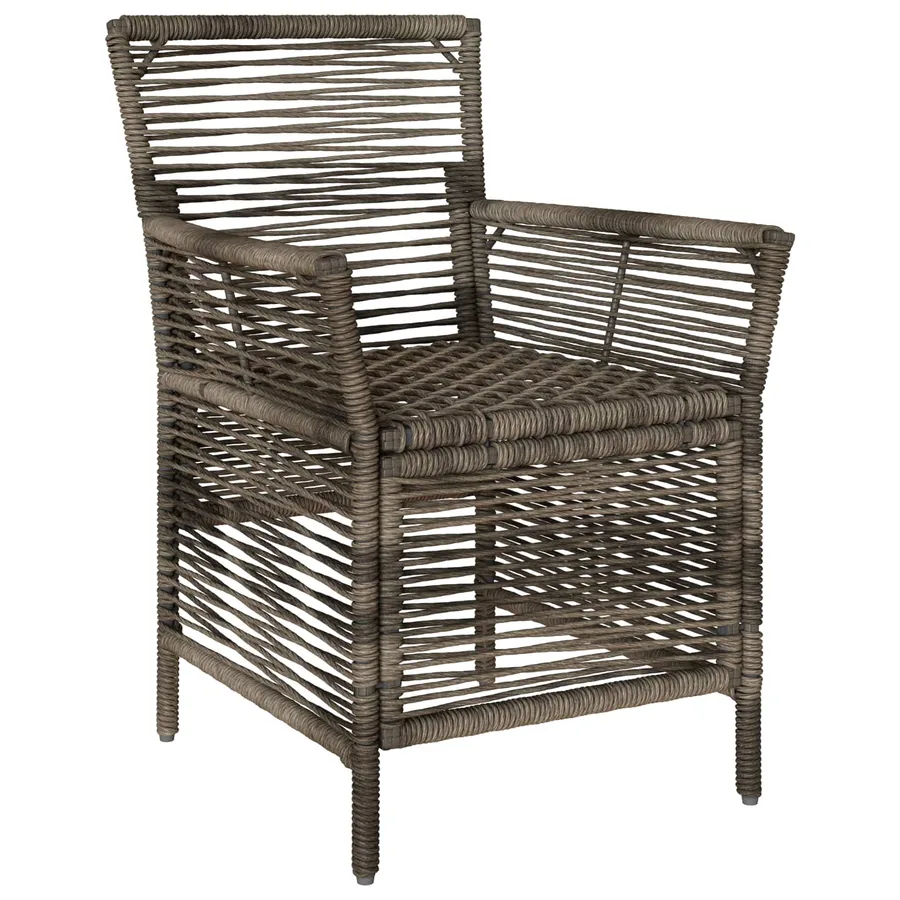 Chaise d'Extérieur 2 pcs Gris et Gris foncé polyrotin - 4