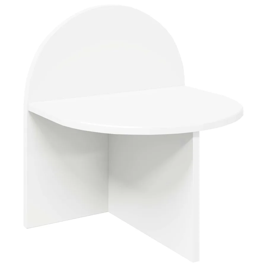 Table de chevet Blanc 40 x 35,5 x 45,5 cm Bois d’ingénierie - 2