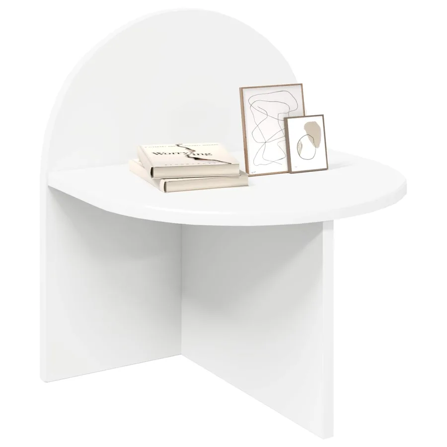 Table de chevet Blanc 40 x 35,5 x 45,5 cm Bois d’ingénierie - 3