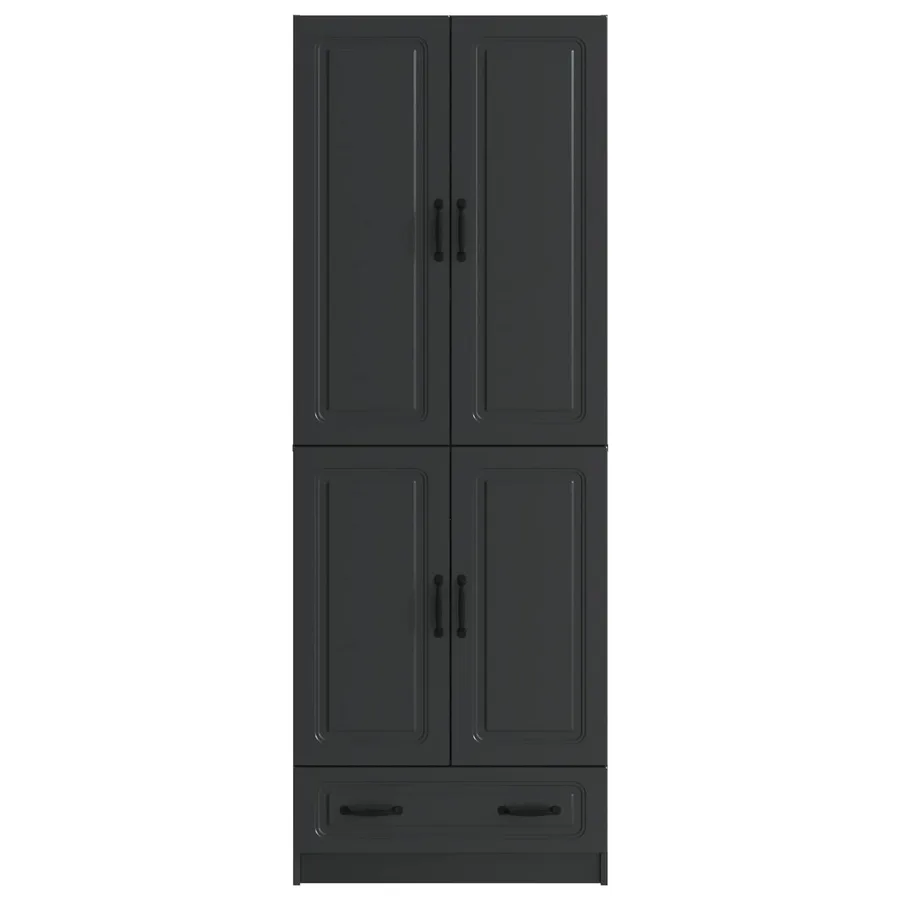 Ensemble de Meubles 2 pcs Noir Bois d'ingénierie - 5