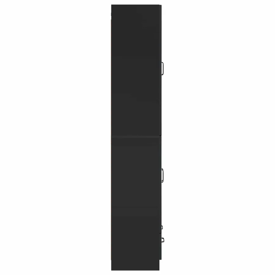 Ensemble de Meubles 2 pcs Noir Bois d'ingénierie - 6