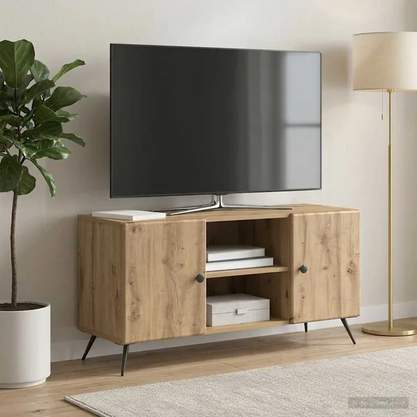 Meuble TV 102 x 34,5 x 50 cm Chêne artisanal Bois d'ingénierie