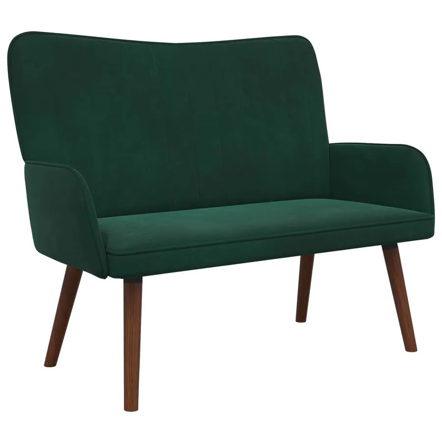 Sofa 2 places Vert foncé 115 x 61 x 87 cm Velours - 2