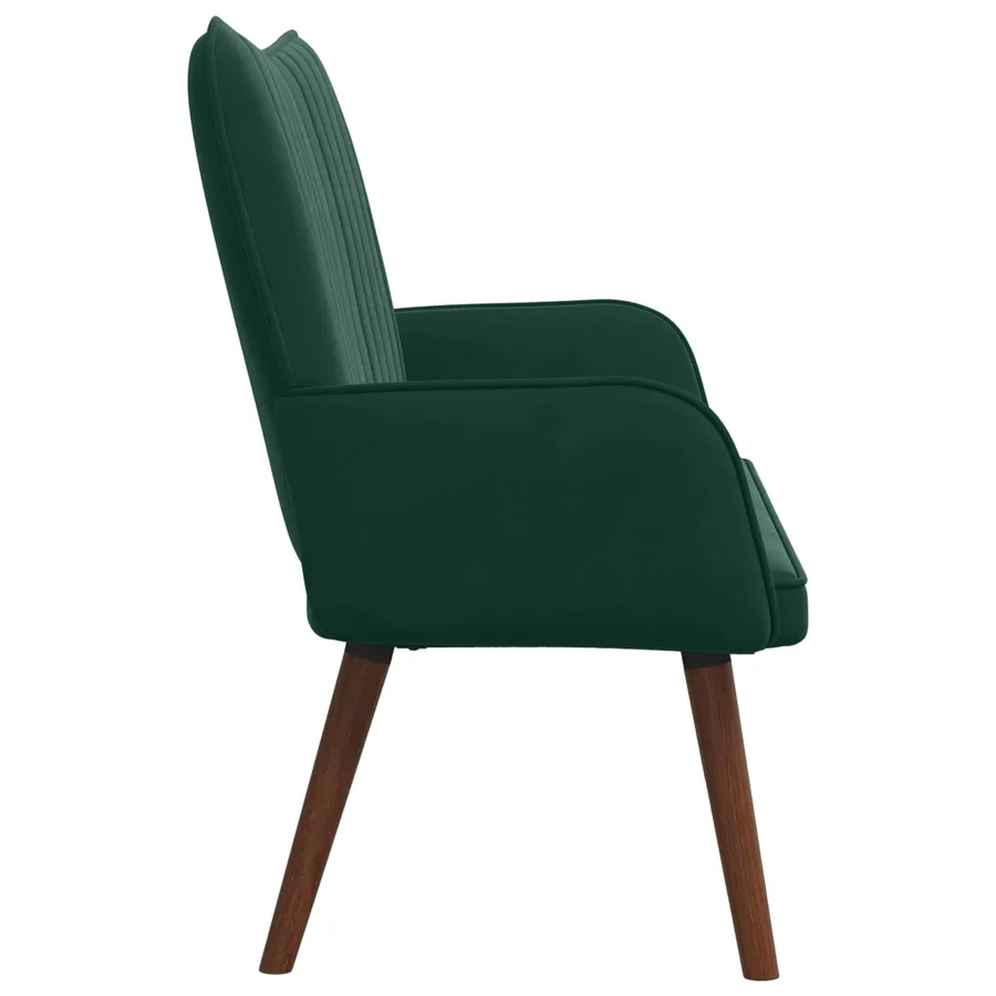 Sofa 2 places Vert foncé 115 x 61 x 87 cm Velours - 5