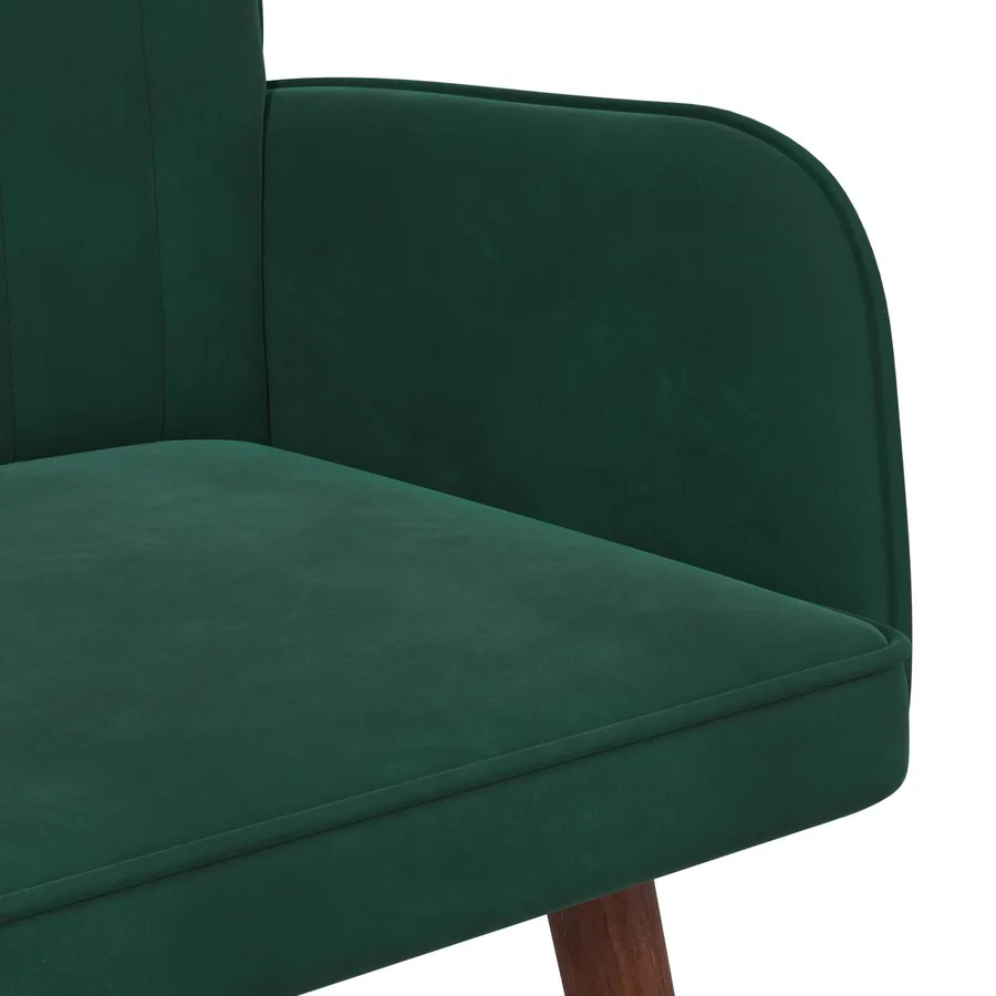 Sofa 2 places Vert foncé 115 x 61 x 87 cm Velours - 7
