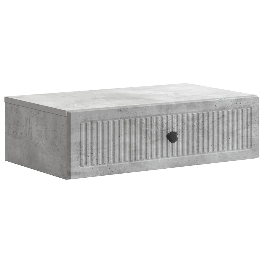 Table d'appoint murale Gris béton 59 x 34,5 x 17 cm - 2