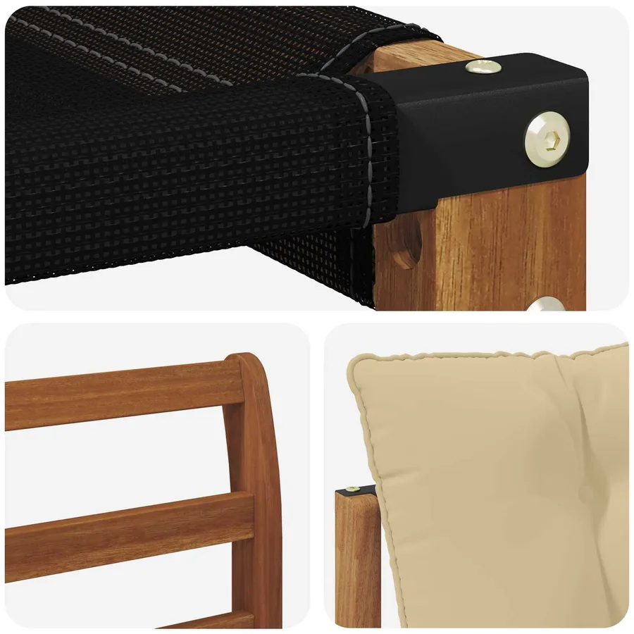 Ensemble de canapés d'extérieur 4 pcs Naturel et Beige - 7