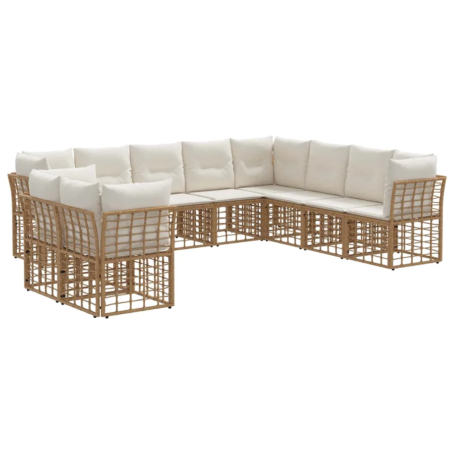 Ensemble de canapés d'extérieur Naturel Polyester - 2