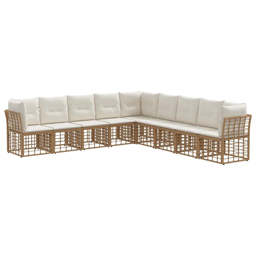 Ensemble de canapés d'extérieur Naturel Polyester - 2