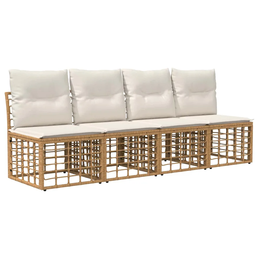 Ensemble de canapés d'extérieur Naturel Polyester - 4