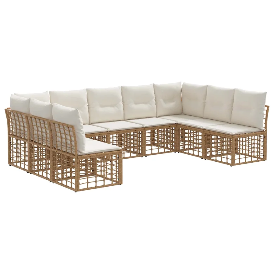 Ensemble de canapés d'extérieur Naturel Polyester - 2
