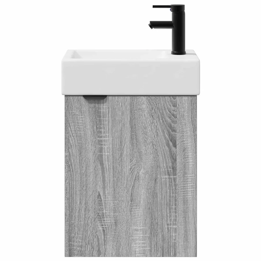 Meuble de salle de bain avec robinet Sonoma gris - 5
