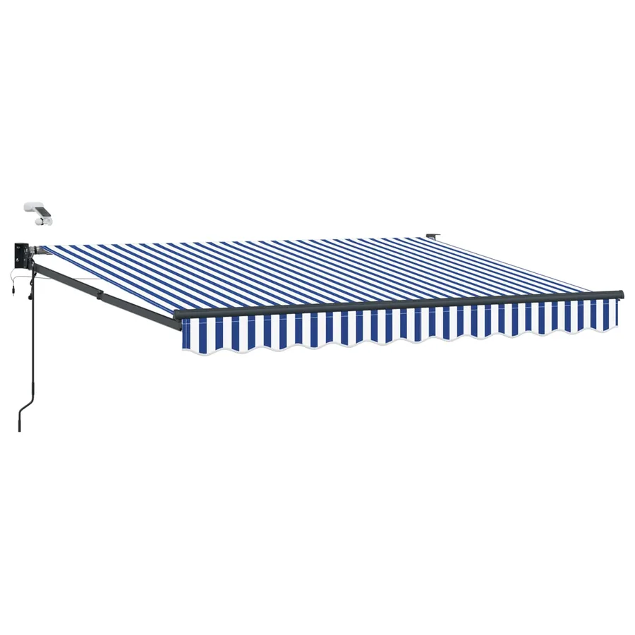 Auvent rétractable électrique Bleu et Blanc 3,5 x 2 m - 2