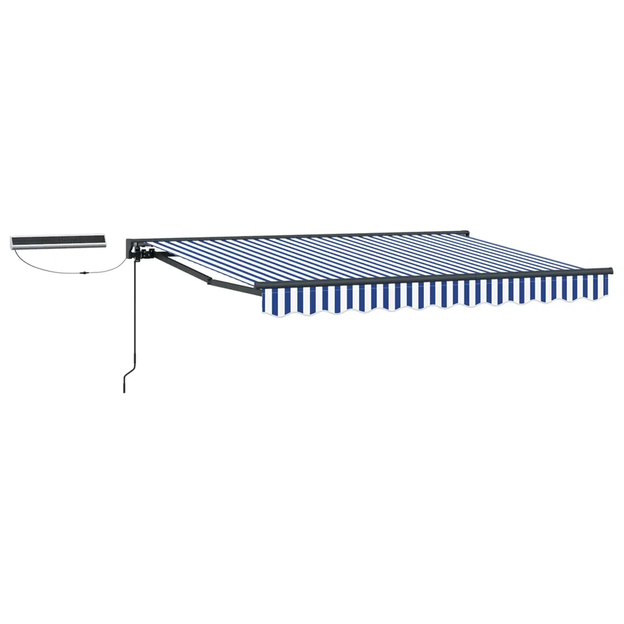 Auvent rétractable électrique Bleu, Blanc, Anthracite 3,5 x 2 m - 2