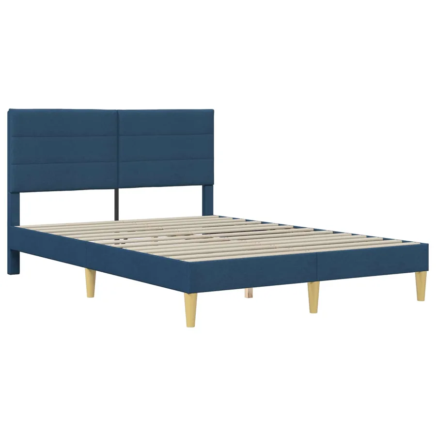 Cadre de lit Bleu 120 x 200 cm Polyester - 4