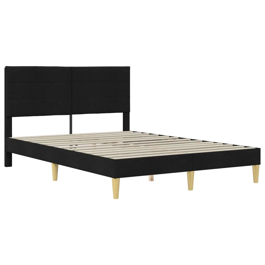 Cadre de lit Noir 120 x 200 cm Polyester - 4