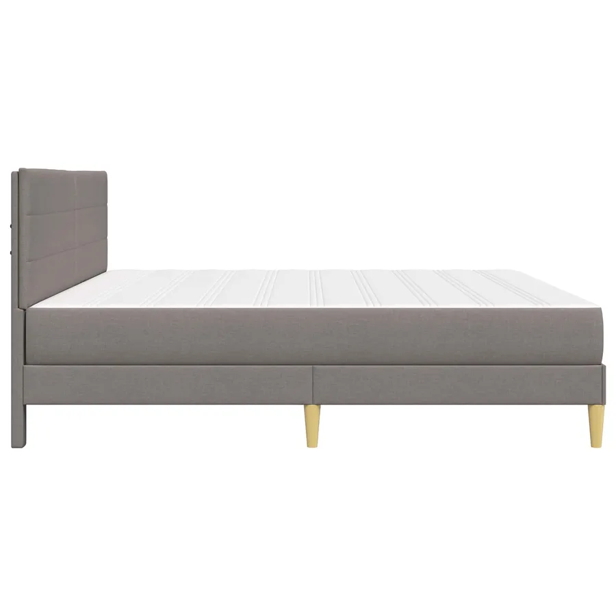 Cadre de lit Taupe 180 x 200 cm Polyester - 7