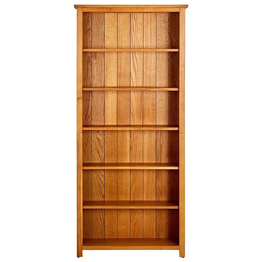 6-tier bookcase 80x22.5x180 cm solid oak wood - 2