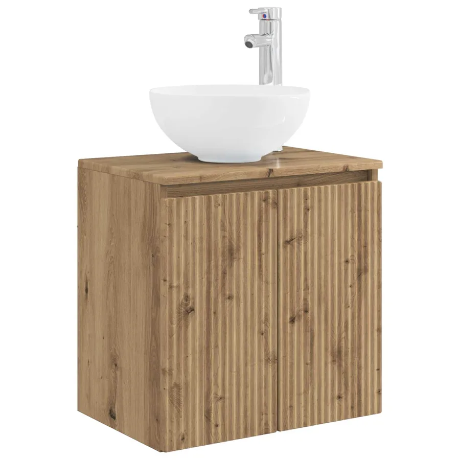 Ensemble d'armoire de salle de bain 5 pc Chêne artisanal - 7