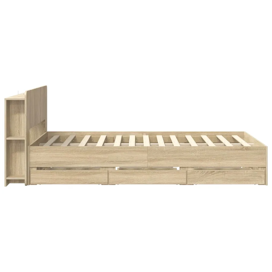 Cadre de lit avec rangement Chêne Sonoma 120 x 190 cm - 5