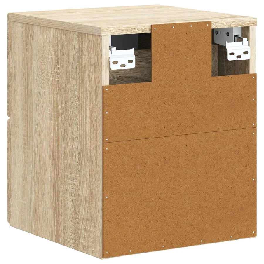 Cabinet de chevet mural 2 pcs Chêne Sonoma 33 x 34,5 x 40 cm - 9
