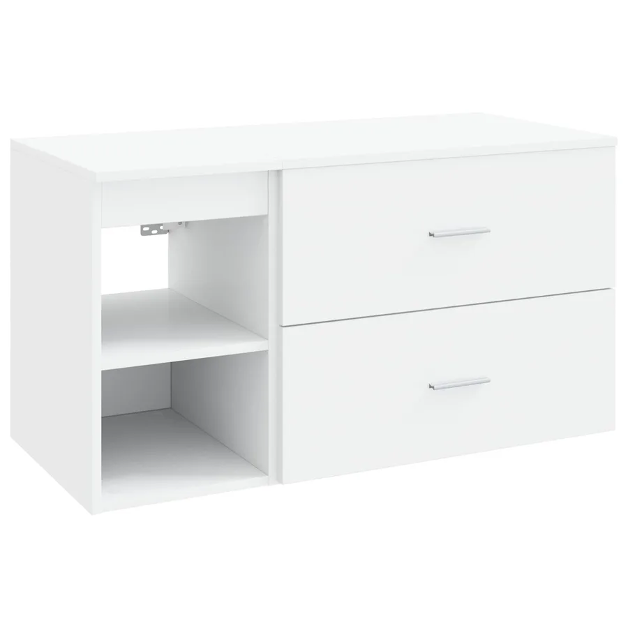Ensemble de mobilier de salle de bain 2 pcs Blanc - 2