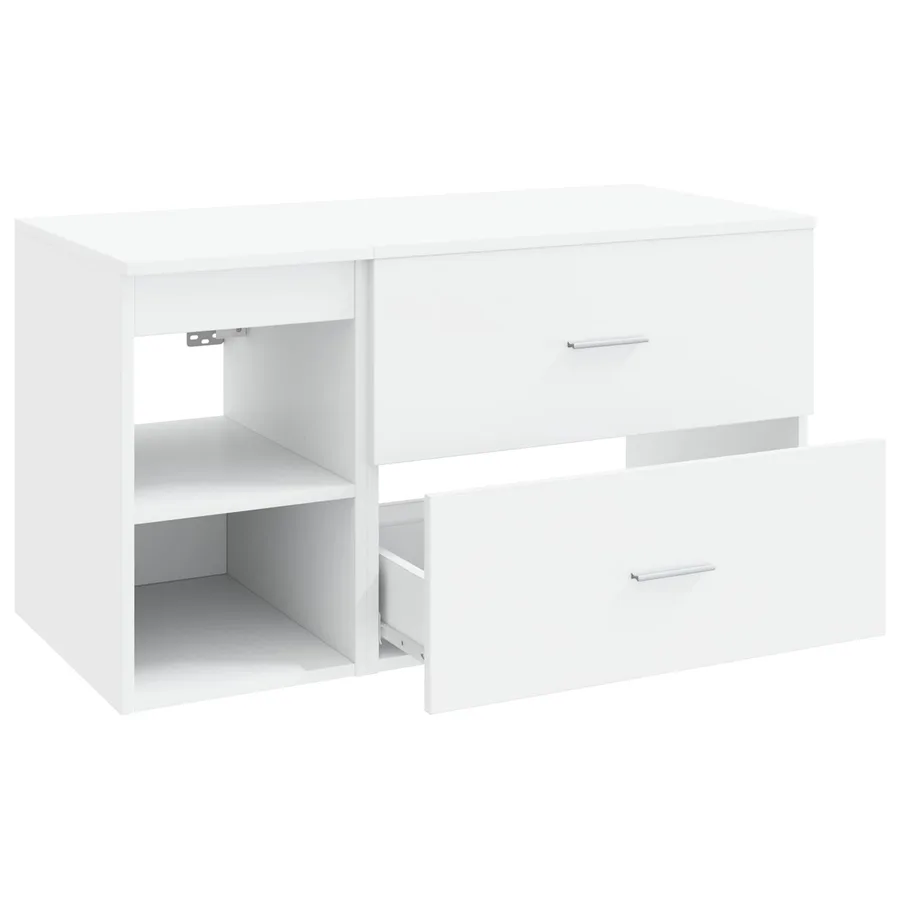 Ensemble de mobilier de salle de bain 2 pcs Blanc - 4
