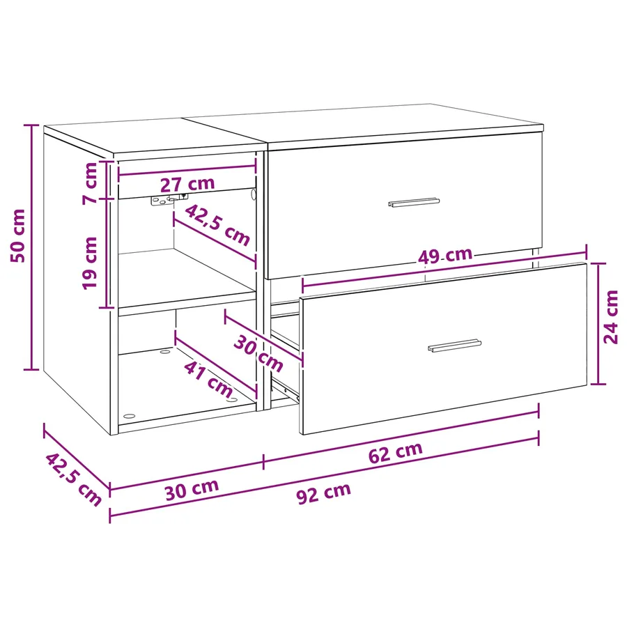 Ensemble de mobilier de salle de bain 2 pcs Blanc - 9