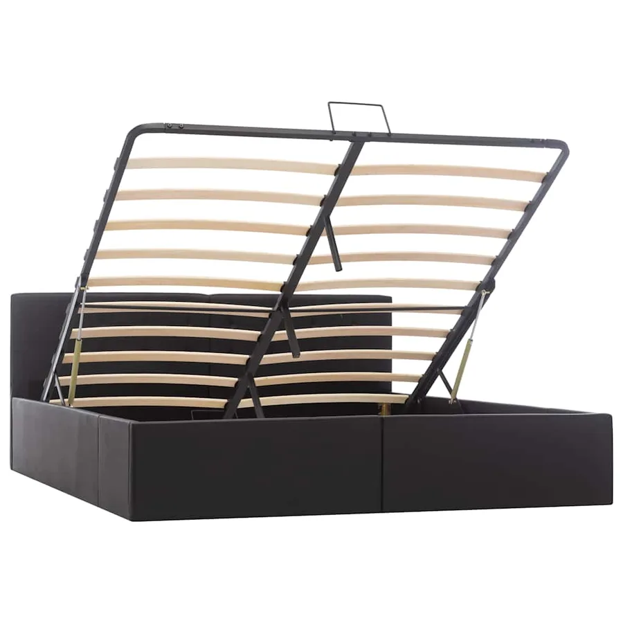 Cadre de lit avec rangement hydraulique Similicuir 160x200 cm - 2