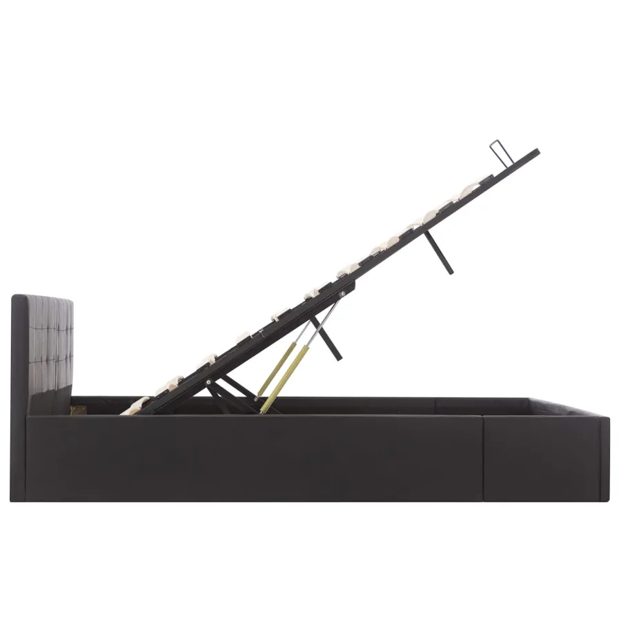 Cadre de lit avec rangement hydraulique Similicuir 160x200 cm - 6