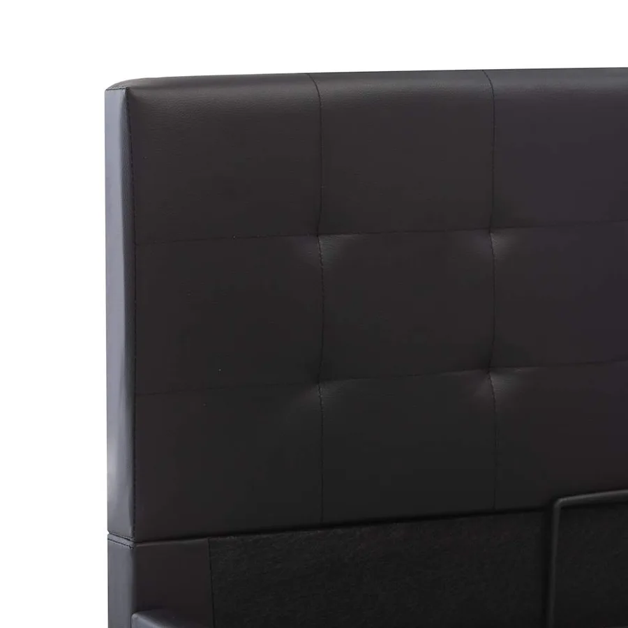 Bed frame with hydraulic storage faux leather 160x200 cm - 8