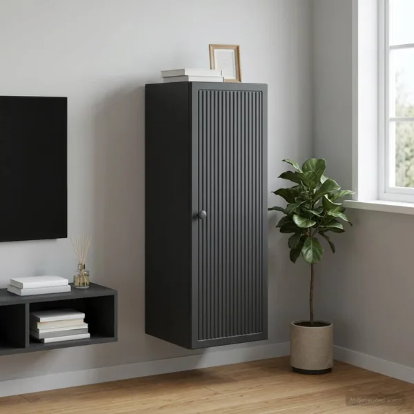 Armoire Murale Noir 33 x 34,5 x 90 cm Bois d'ingénierie