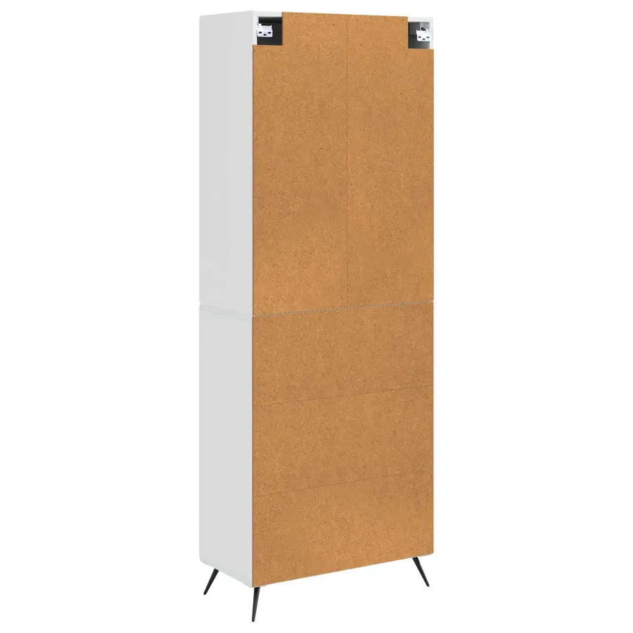 Ensemble de Meubles 2 pcs Blanc brillant Bois d'ingénierie - 7