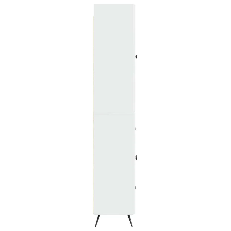 Ensemble de Meubles 2 pcs Blanc brillant Bois d'ingénierie - 6