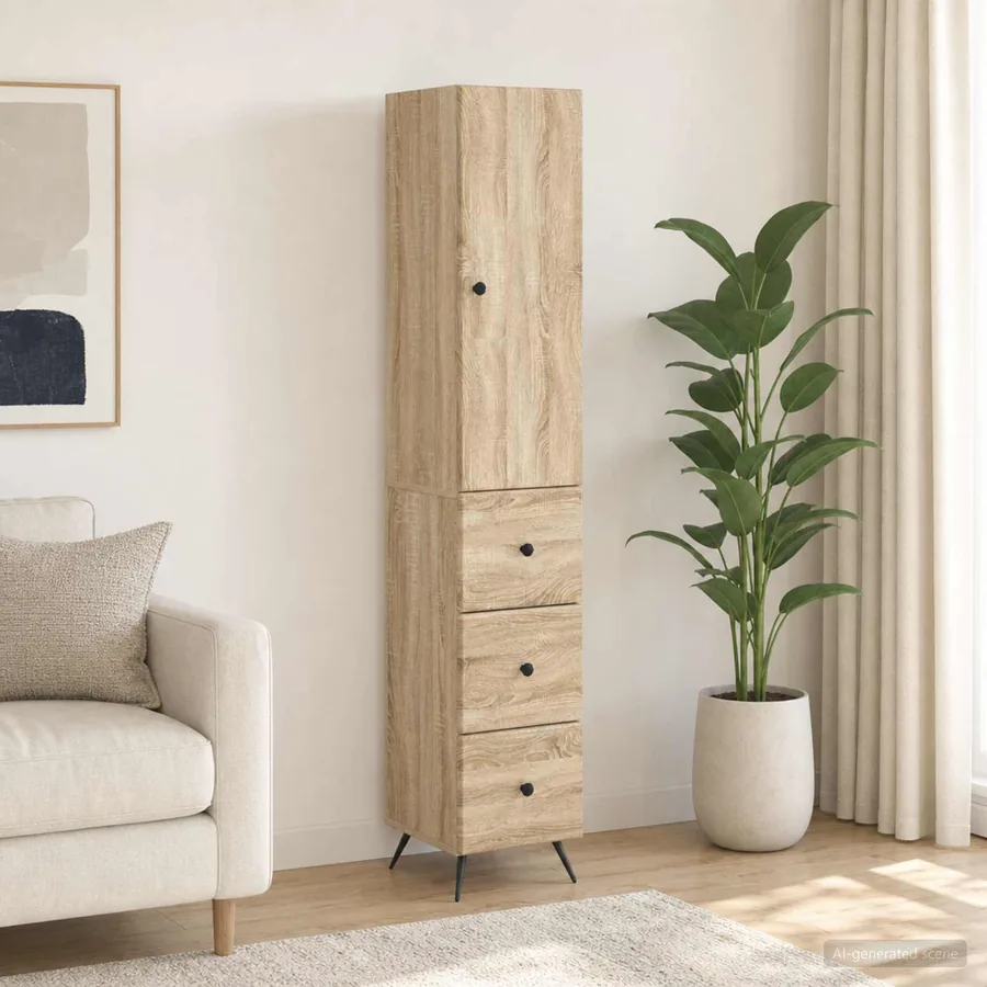 Ensemble de Meubles 2 pcs Chêne Sonoma 34,5 x 34,5 x 90 cm