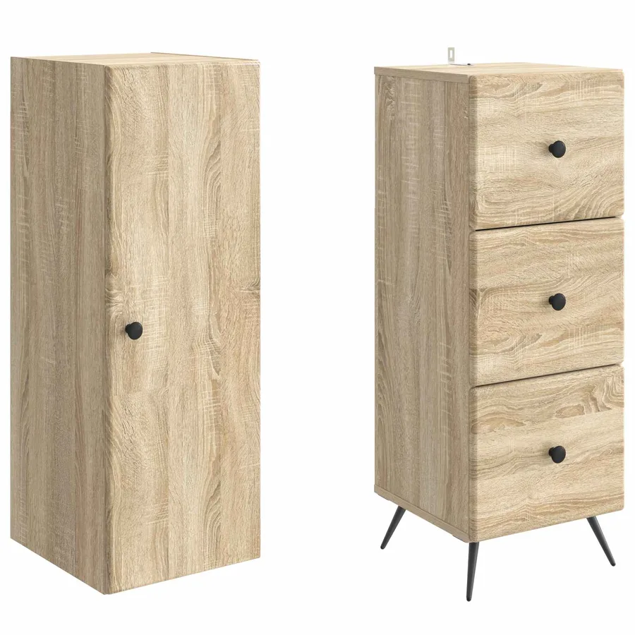 Ensemble de Meubles 2 pcs Chêne Sonoma 34,5 x 34,5 x 90 cm - 4